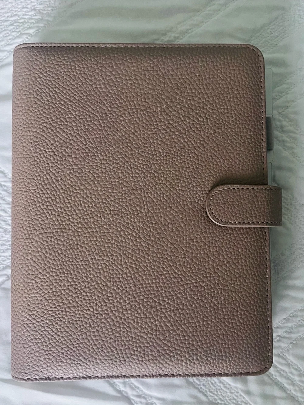 The Agenda Beige Ring Binder Organizer with inserts